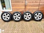 Orginele Skoda velgen met Continental wintercontact banden, Ophalen, Banden en Velgen, 17 inch, Winterbanden