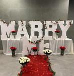 MARRY ME LETTERS DECORATIE HUWELIJK, Ophalen of Verzenden, Zo goed als nieuw, Geboorte of Huwelijk