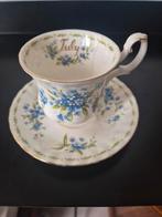 July flower of the month series porselein, Ophalen of Verzenden, Gebruikt, Porselein, Kop en/of schotel