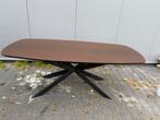 200 x 90 cm deens ovaal eettafel eiken, Ophalen, 50 tot 100 cm, Zo goed als nieuw, 150 tot 200 cm