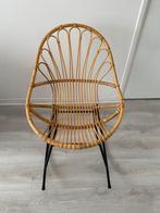 Rieten rotan schommelstoel, Ophalen, Zo goed als nieuw, Bruin, Eén