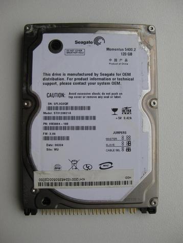 ZGAN Seagate 120GB 2,5" IDE laptop harddisk beschikbaar voor biedingen