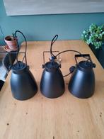 3 zwarte hanglampen, doe een bod, Huis en Inrichting, Lampen | Hanglampen, Minder dan 50 cm, Gebruikt, Ophalen