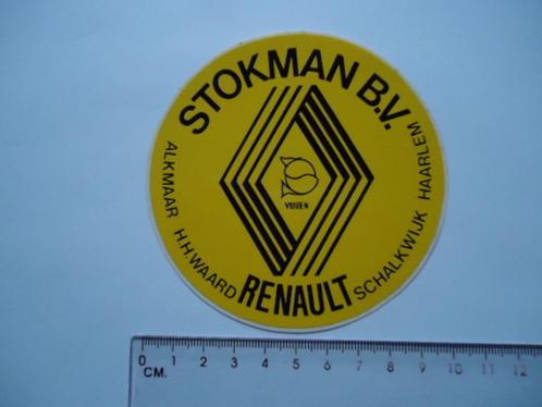 sticker Stokman bv renault dealer alkmaar schalkwijk haarlem, Verzamelen, Stickers, Verzenden