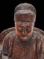 Antiek Houten Tempel & Offer Beeldje 19e eeuws, Antiek en Kunst, Kunst | Beelden en Houtsnijwerken, Verzenden