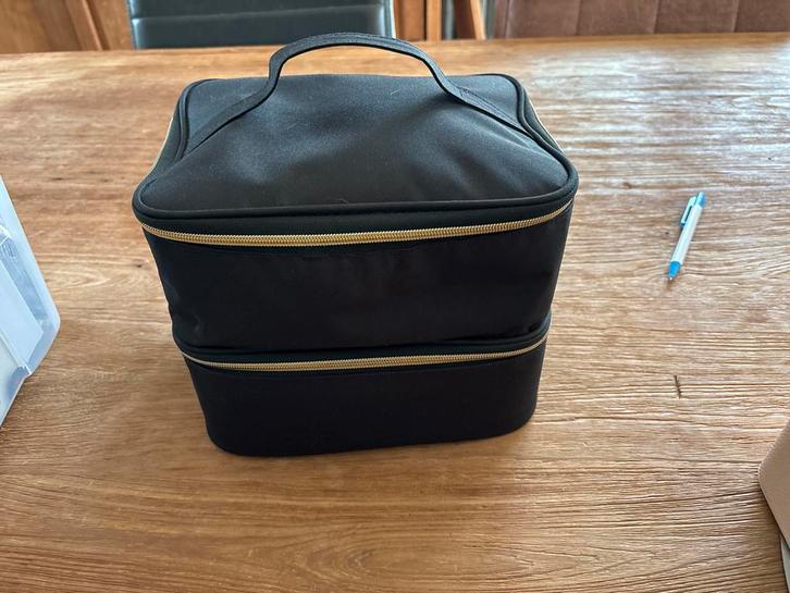 Nagellak Opberg Case - Beautycase Zwart, Sieraden, Tassen en Uiterlijk, Beautycases, Zo goed als nieuw, Softcase, Zwart, Ophalen of Verzenden