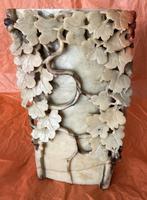 Speksteen ca. 1950 - Chinese Penselenpot - Druivenranken, Ophalen