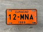 Kentekenplaat Curaçao motorfiets overheid (MNA) 1989, Ophalen of Verzenden, Gebruikt, Auto's