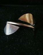 Zilverkleurige ring met blaadjes, Overige materialen, Verzenden, 19 tot 20, Dame of Heer