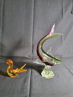 Murano glas vis en vogel, kunst, sculptuur, beeldje, Ophalen