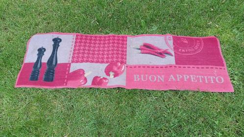 Deurmat “Buon Appetito” – 149 x 48 cm – Italiaans design, Tuin en Terras, Deurmatten, Zo goed als nieuw, Nylon, Droogloopmat, Schoonloopmat