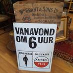 Blikken bord Amstel pils, Gebruikt, Ophalen of Verzenden, Nvt., Nvt.