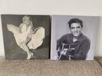 Marilyn Monroe elvis presley Foto Print canvas, Oorspronkelijke maker, Ophalen of Verzenden, Minder dan 50 cm, Print