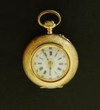 Antiek 14K goud dames zak horloge Jugendstil periode, Ophalen of Verzenden, Goud