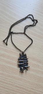 Pentti Sarpaneva Ketting met bronzen hanger, Sieraden, Tassen en Uiterlijk, Kettingen, Bruin, Ophalen of Verzenden, Zo goed als nieuw