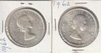 canada dollar 1962    2x, Postzegels en Munten, Munten | Amerika, Zilver, Losse munt, Verzenden, Noord-Amerika