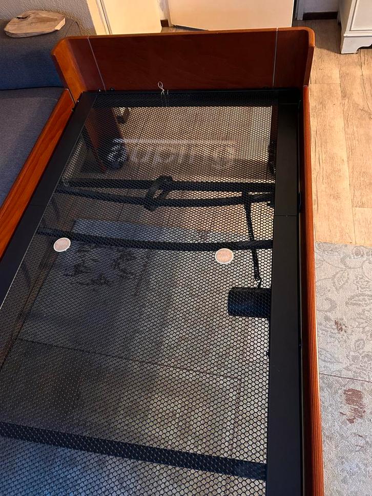 Auping Auronde 190x90 kersen bedframe, Huis en Inrichting, Slaapkamer | Bedden, Gebruikt, Eenpersoons, 90 cm, 190 cm of minder