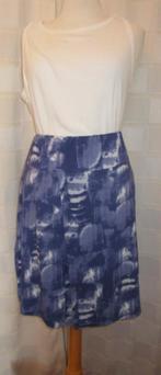 rok met overslag. blauw wit merk Sjoood Maat L . A61, Blauw, Maat 42/44 (L), Ophalen of Verzenden, Zo goed als nieuw