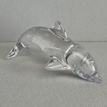 Kristallen dolfijn – helder glas – elegant decoratief beeld beschikbaar voor biedingen