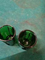 jagermeister glaasjes vintage groen, Verzamelen, Glas en Borrelglaasjes, Ophalen of Verzenden