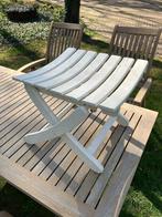 Houten voetenbankje, type Herlag hardhout, wit, Ophalen, Gebruikt