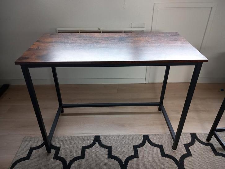 VASAGLE Industrieel Bureau - 100x50cm, Huis en Inrichting, Bureaus, Zo goed als nieuw, Bureau, In hoogte verstelbaar, Ophalen