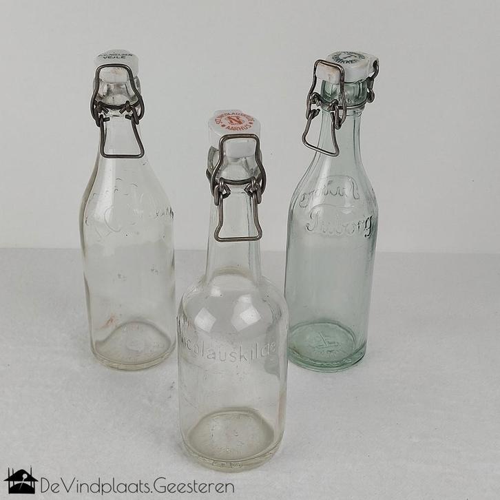 Oude Deense flesjes mineraalwater, Antiek en Kunst, Curiosa en Brocante, Ophalen of Verzenden