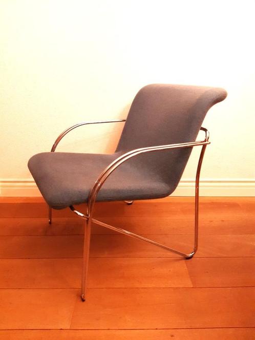 Gispen Neon fauteuil, Huis en Inrichting, Fauteuils, Gebruikt, Metaal, Stof, Overige materialen, 50 tot 75 cm, Minder dan 75 cm