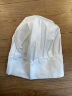 Luxe witte Koksmuts volwassenen (1x gebruikt voor feestje), Ophalen of Verzenden, Zo goed als nieuw, Carnaval