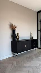 Dressoir zwart mangohout, Huis en Inrichting, Kasten | Dressoirs, Ophalen, Zo goed als nieuw