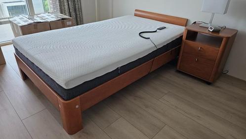 Auping Auronde 120x200 twijfelaar, Huis en Inrichting, Slaapkamer | Bedden, Zo goed als nieuw, Twijfelaar, 120 cm, 200 cm, Hout