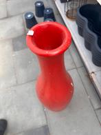 Rode vaas, Ophalen, 50 tot 75 cm, Nieuw, Glas