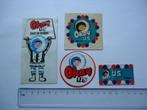 sticker OKAY IJS strip eskimo logo retro vintage goed 4x, Verzamelen, Stickers, Overige typen, Zo goed als nieuw, Verzenden