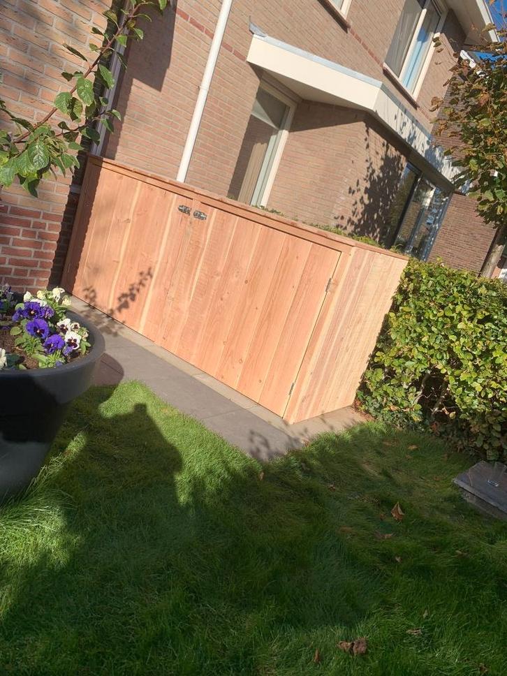 Douglas houten container ombouw, kliko hok, containerberging, Tuin en Terras, Tuinmeubel-accessoires, Nieuw, Ophalen