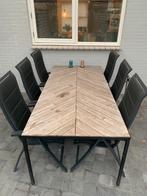 Tuintafel en stoelen (inclusief antrasieten kussens), Tuin en Terras, Tuinsets en Loungesets, Ophalen, Zo goed als nieuw