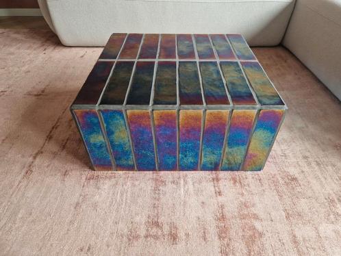 Salontafel met tegels oily, Huis en Inrichting, Tafels | Salontafels, Zo goed als nieuw, Minder dan 50 cm, 50 tot 100 cm, 50 tot 100 cm