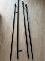 4 zwarte gordijnroedes – uitschuifbaar (114 - 210 cm), Ophalen, Zo goed als nieuw, 200 cm of meer