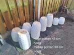 8 Zware bloempotten, Tuin en Terras, Gebruikt, Rond, Binnen, Aardewerk