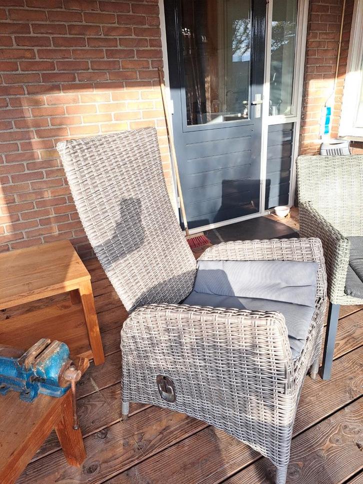 2 Tuinstoelen met kussens - Zomer aankoop, Tuin en Terras, Tuinstoelen, Gebruikt, Wicker, Ophalen