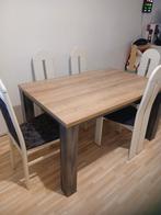 Eettafel met stoelen, Huis en Inrichting, Tafels | Eettafels, Ophalen, Gebruikt, 100 tot 150 cm, 50 tot 100 cm