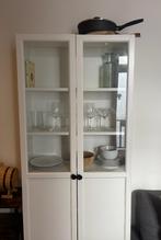 White Ikea Cabinet, Huis en Inrichting, Kasten | Vitrinekasten, Ophalen, Wood and glass display cabinets, 50 tot 100 cm, Glas