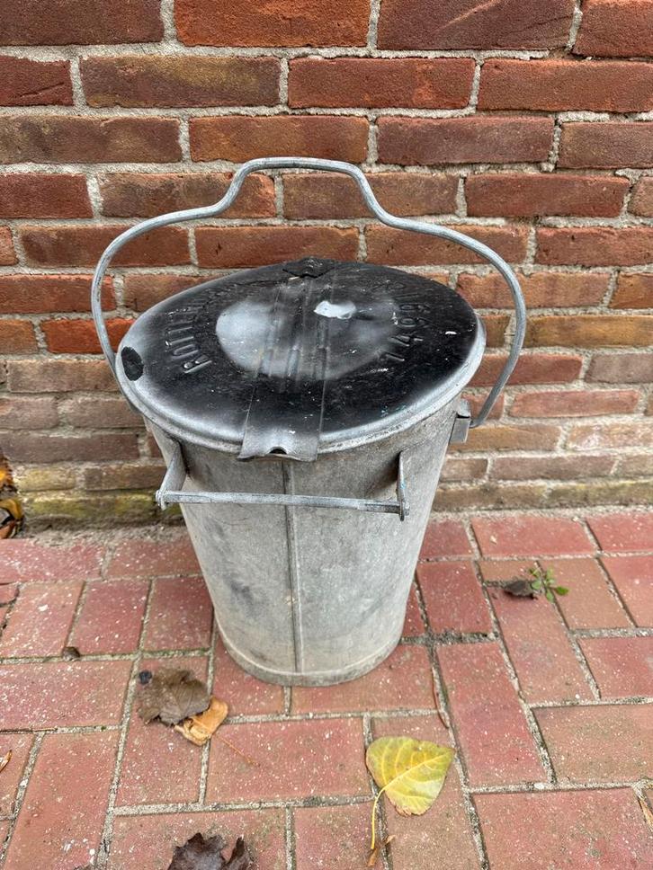 Oude Zinken Emmer - Veel Gebruikt, Tuin en Terras, Bloembakken en Plantenbakken, Gebruikt, Overige materialen, Minder dan 30 cm