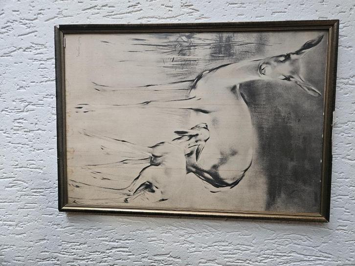 Juliana hertje met jong- Han v meegeren, Antiek en Kunst, Kunst | Tekeningen en Foto's, Ophalen