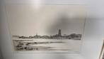 gravure Zaltbommel van De Bruijn, Antiek en Kunst, Kunst | Etsen en Gravures, Ophalen of Verzenden