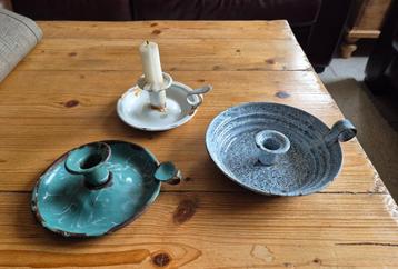 3 oude Blakers van Emaille beschikbaar voor biedingen