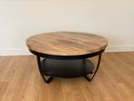 Perfecte Salontafel Mango Hout & Smeedijzer 90 cm, Ophalen, Rond, 50 tot 100 cm, Zo goed als nieuw