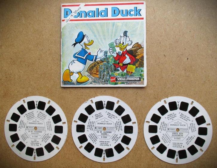 View-master Reels B525 Donald Duck 1957~Viewmaster, Verzamelen, Stripfiguren, Gebruikt, Gebruiksvoorwerp, Overige figuren, Ophalen of Verzenden