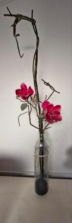 Vaas met kunstbloem, Huis en Inrichting, Woonaccessoires | Kunstplanten en Kunstbloemen, Ophalen of Verzenden, Zo goed als nieuw