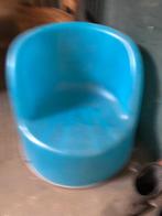 Vintage blauwe kunstof stoel, Kunststof, Gebruikt, Blauw, Ophalen of Verzenden