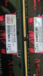 Werkgeheugen 64GB G.Skill Aegis DDR4 (4x16GB) 3200MHz, Computers en Software, RAM geheugen, Gebruikt, DDR4, Ophalen of Verzenden